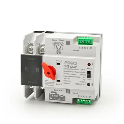 AC ATS ダブル電源オートスイッチ 2P レッド